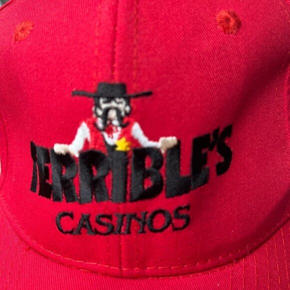 Terribles Casinos Hat Cap Snap Back Adult One Size Red Adjustment Unisex… - Picture 4 of 10